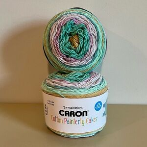 Discontinued Caron Cotton Painterly Cakes Duo in Turquoise Thrill